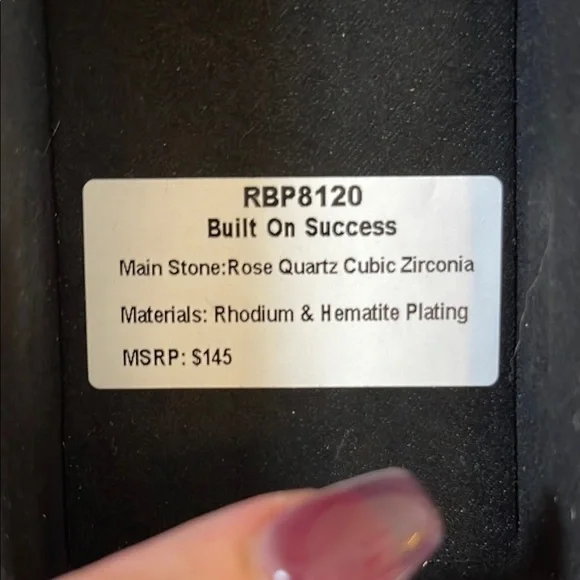 BP Luxe Bands - Silver and Rose Quartz - Size 6 - Picture 3 of 6